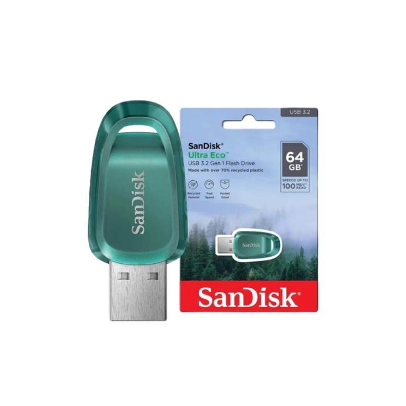 فلش مموری 64 گیگابایت سن دیسک SanDisk Ultra Eco SDCZ96 USB 3.2 Gen1 ، نوین اسمارت